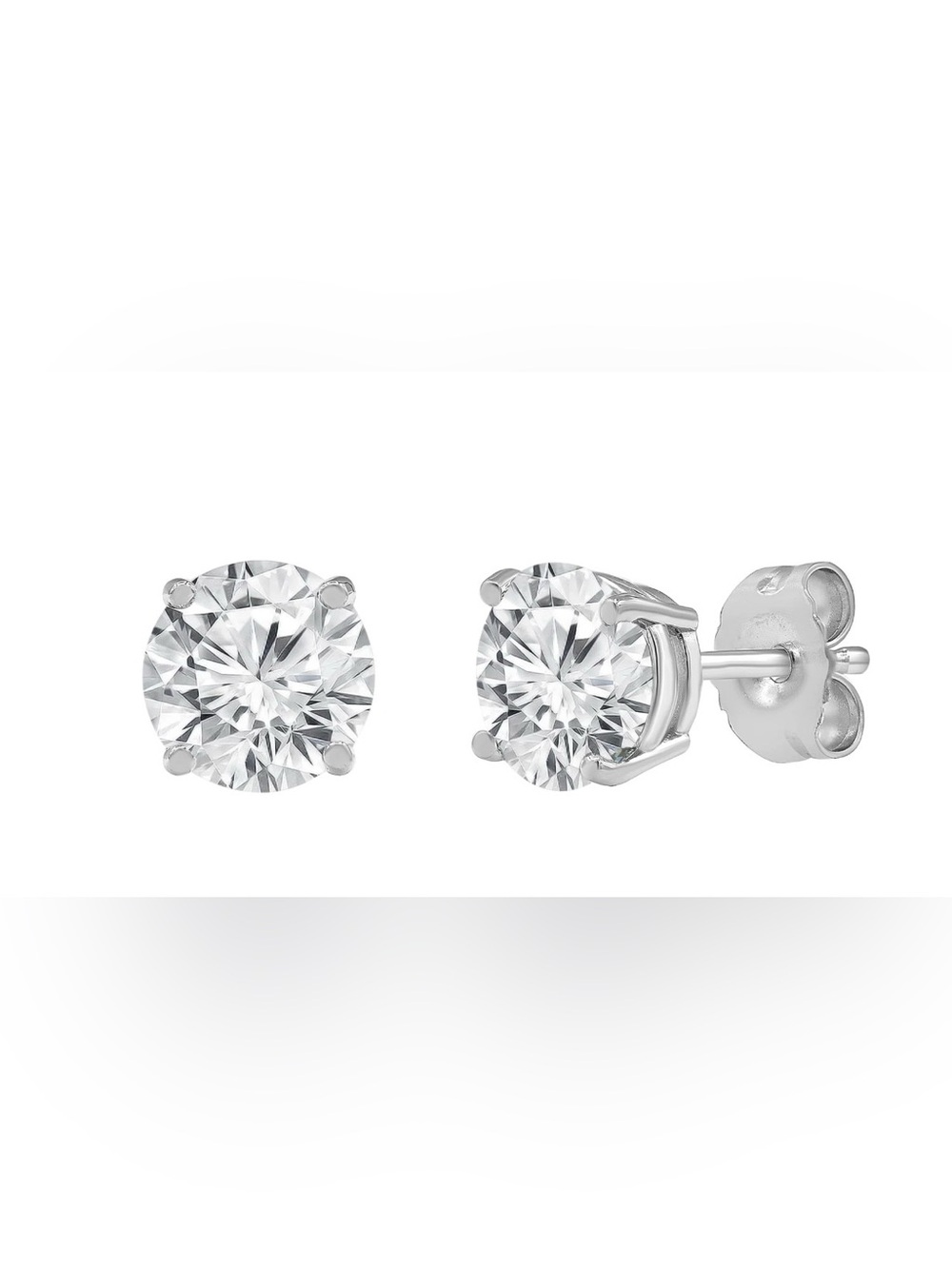 1/2 CTW Lab Grown Diamond Stud Earrings Brilliant Cut Round 925 Sterling Silver